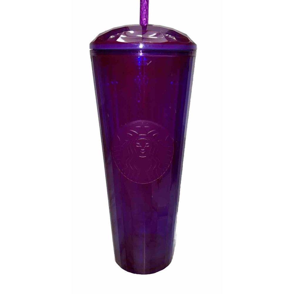 2022 Starbucks Purple Dome Lid Wisteria Kaleidoscope Venti Cold Tumbler 24oz